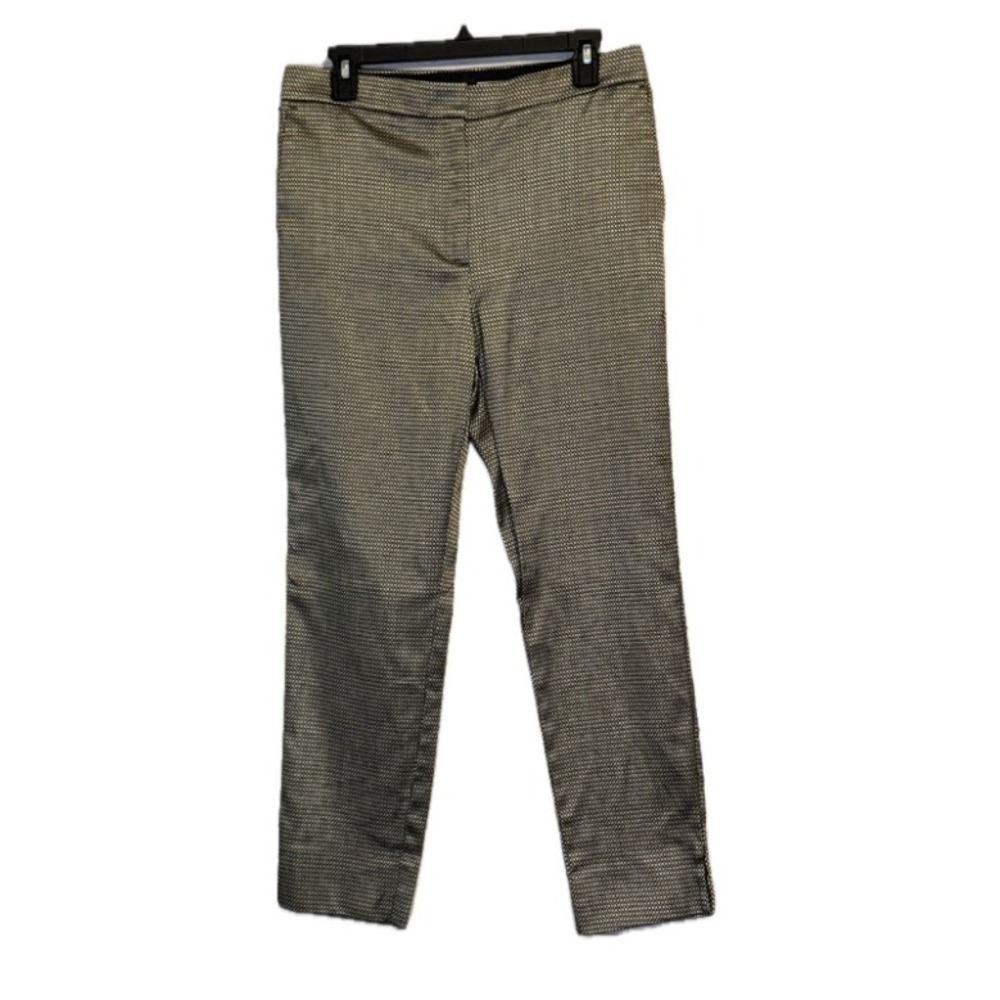 Women's Ann Taylor Gold & Black Textured Pants – Size 8
